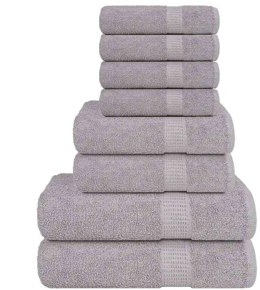 Rankšluostis Rankšluosčių rinkinys, 8vnt., pilki, 100% medvilnė, 360g/m²