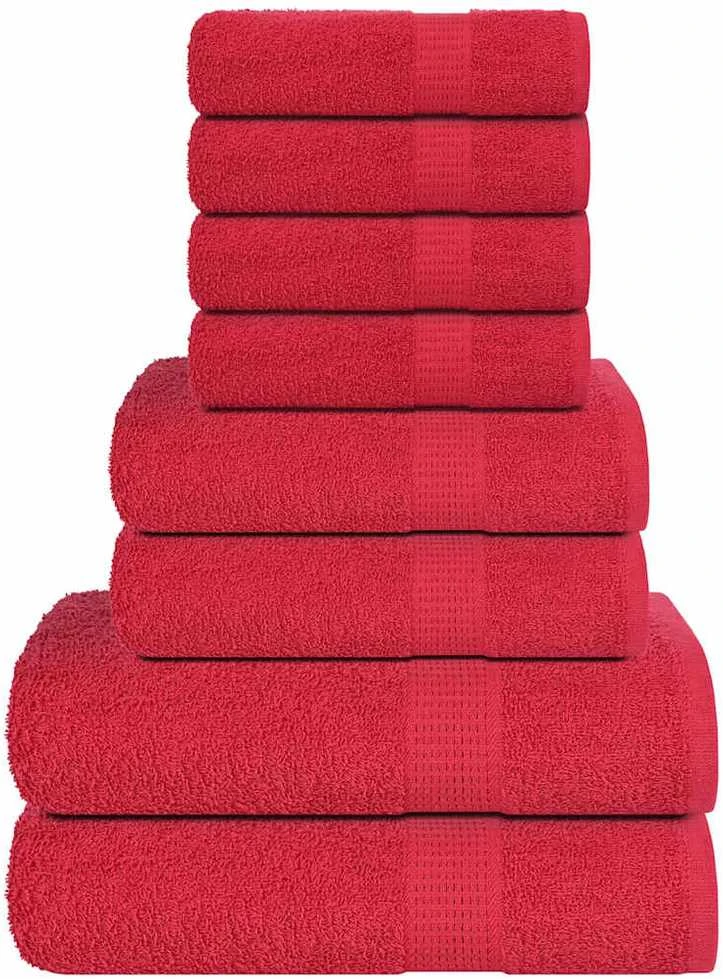 Rankšluostis Rankšluosčių rinkinys, 8vnt., raudoni, 100% medvilnė, 360g/m²