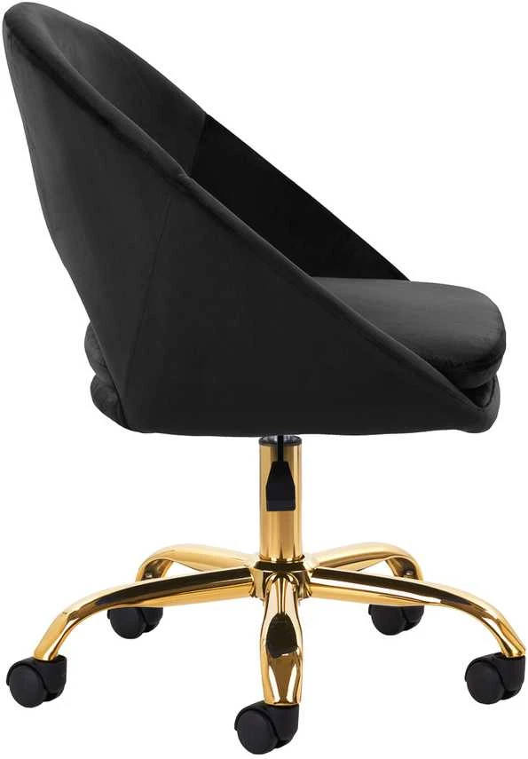 Fotelis Activeshop Biuro kėdė su ratukais 4Rico QS-MF18G Velvet Juodas