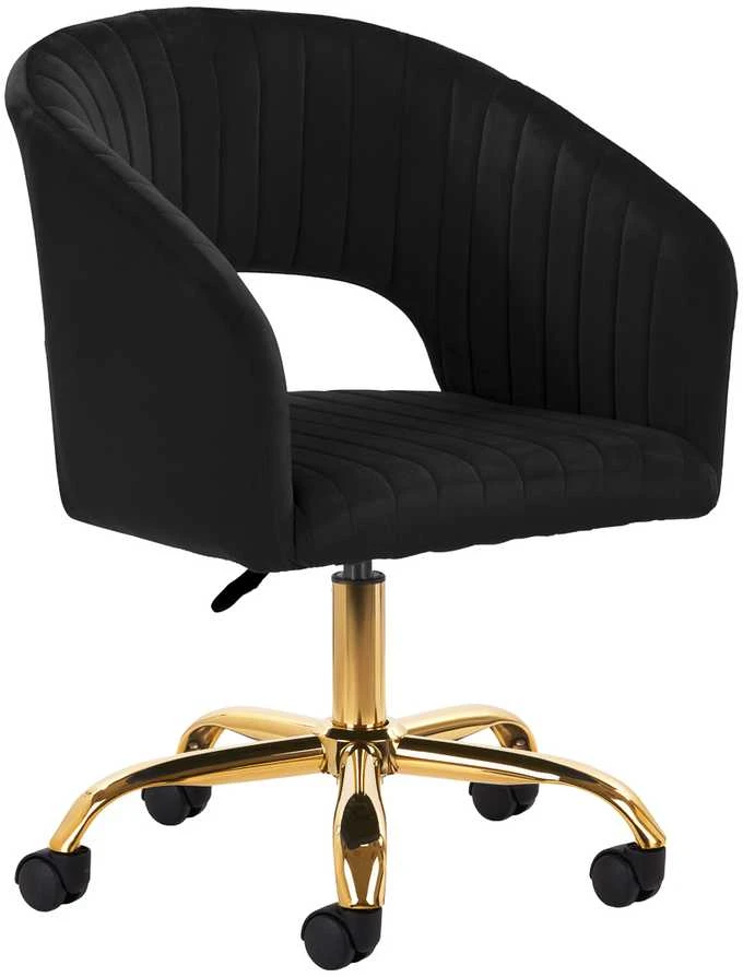 Fotelis Activeshop Biuro kėdė su ratukais 4Rico QS-OF212G Velvet Juodas