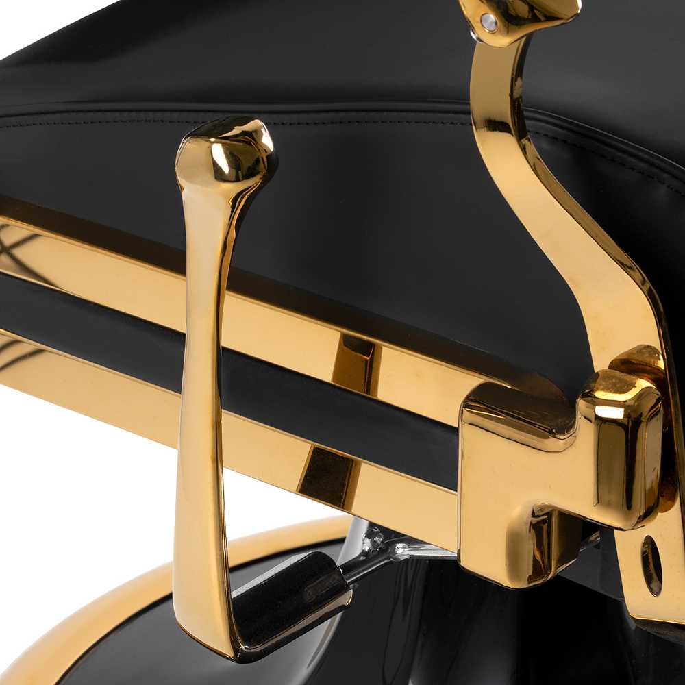 Activeshop Kirpyklos kėdė Barber Chair Gabbiano Leonardo Gold Juodas