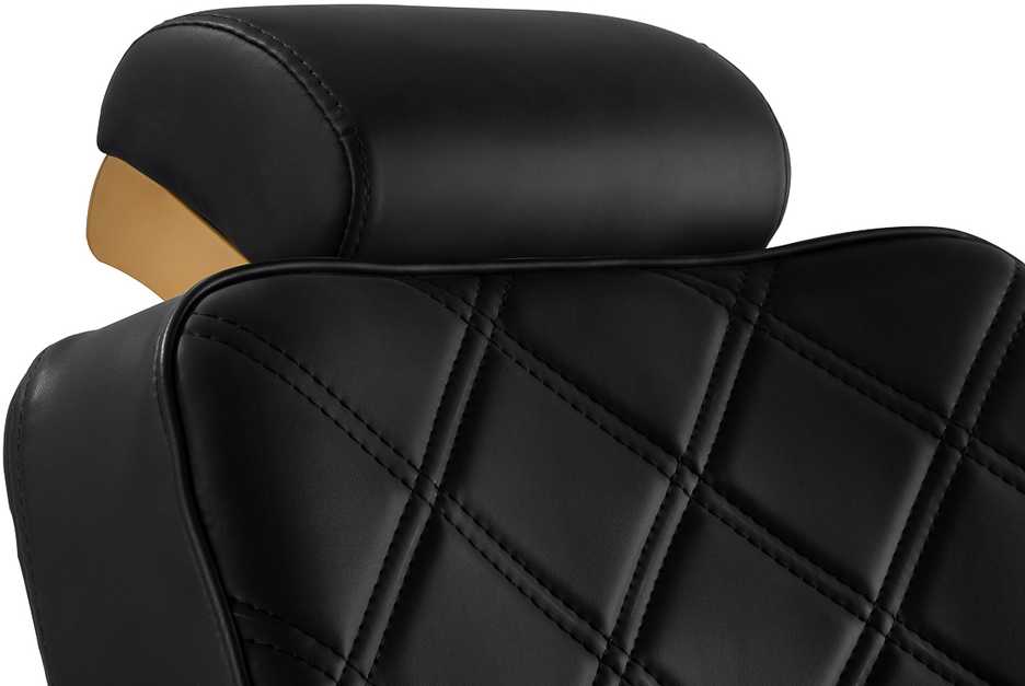 Activeshop Kirpyklos kėdė Barber Chair Gabbiano Leonardo Gold Juodas