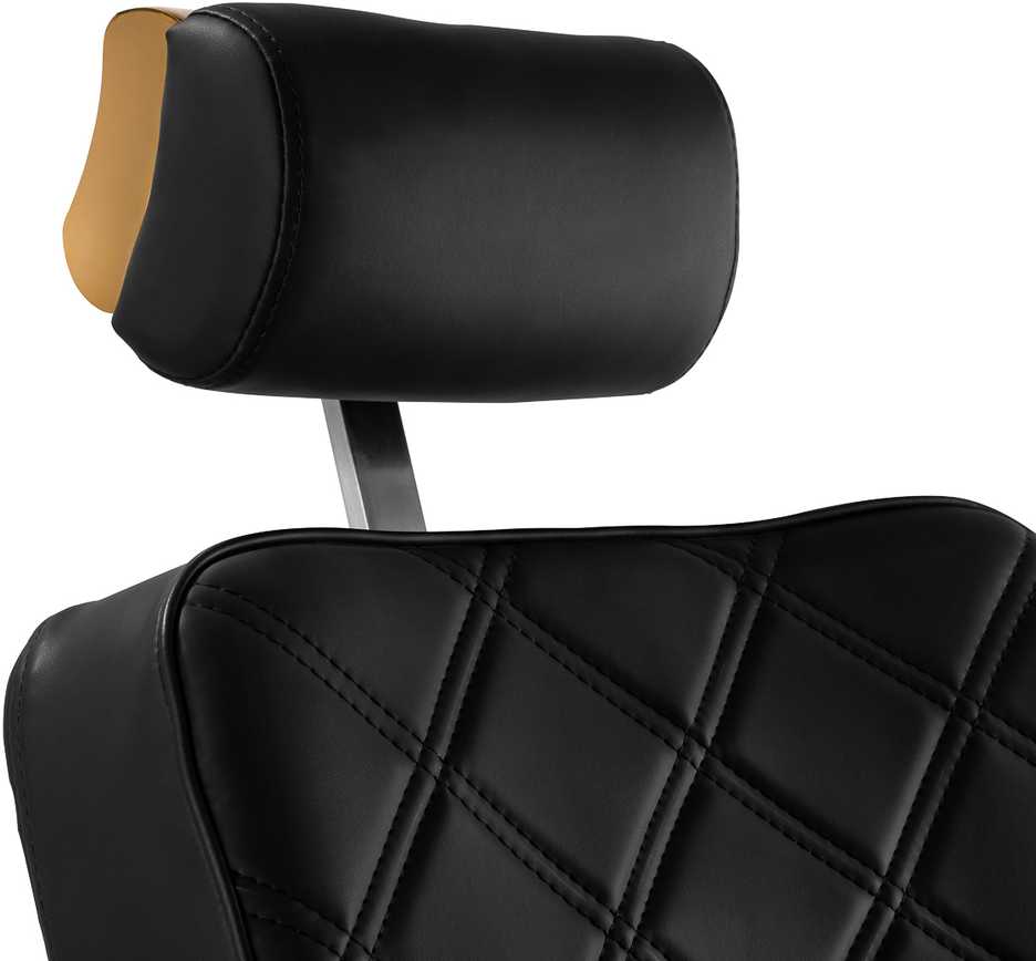 Activeshop Kirpyklos kėdė Barber Chair Gabbiano Leonardo Gold Juodas