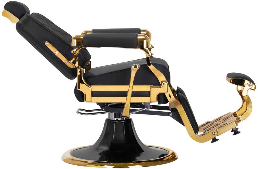 Activeshop Kirpyklos kėdė Barber Chair Gabbiano Leonardo Gold Juodas
