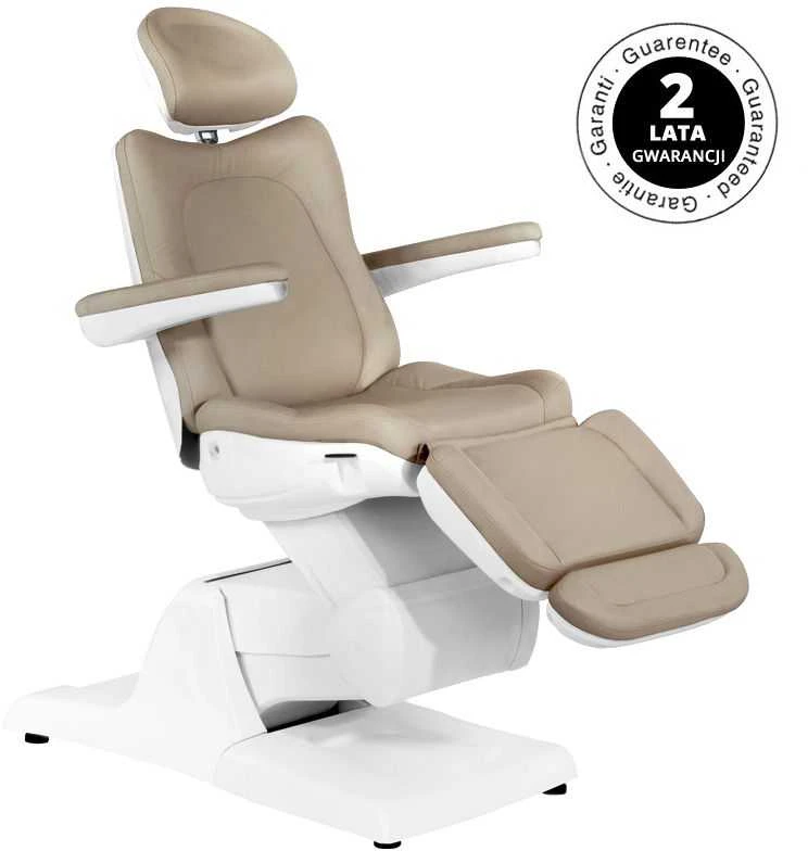 Activeshop Kosmetologinis krėslas AZZURRO 870 ELECTRIC 3 MOTOR Cappuccino