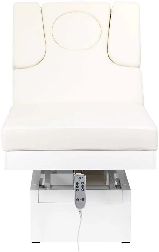 Activeshop Elektrinis masažo stalas su apšvietimu AZZURRO SPA WOOD Baltas 2 MOTOR HEATED