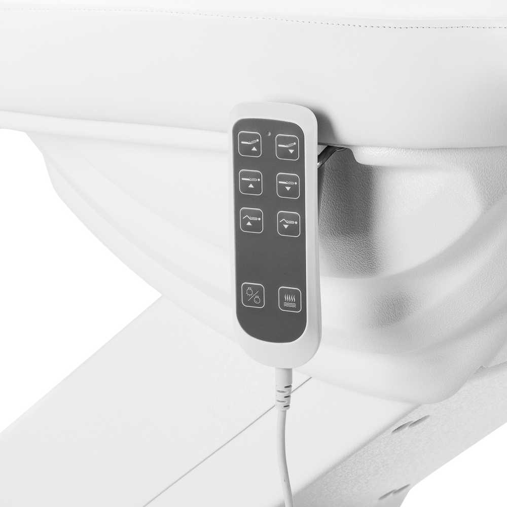 Activeshop Kosmetologinis krėslas Sillon Luxury Electric 3 Motors Foot Control Baltas