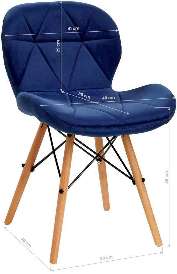 Activeshop Kėdė 4Rico QS-186 Scandi Velvet Mėlyna