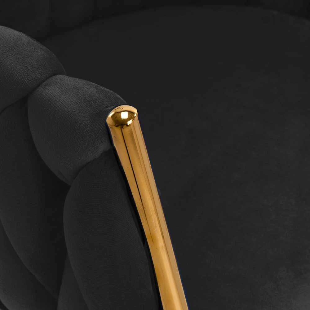 Activeshop Fotelis 4Rico QS-GW06G Velvet Juodas