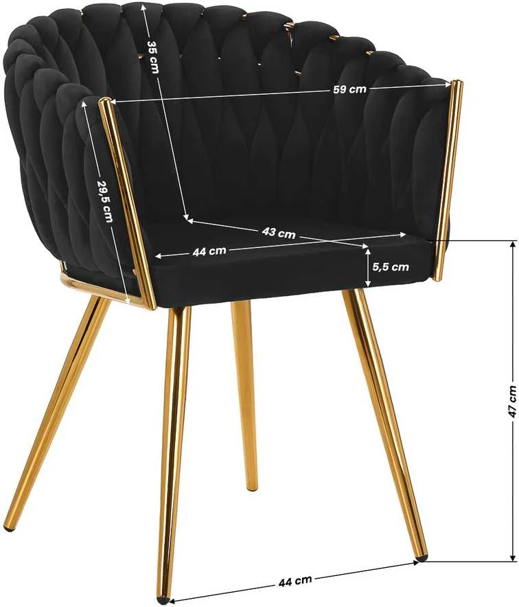 Activeshop Fotelis 4Rico QS-GW06G Velvet Juodas