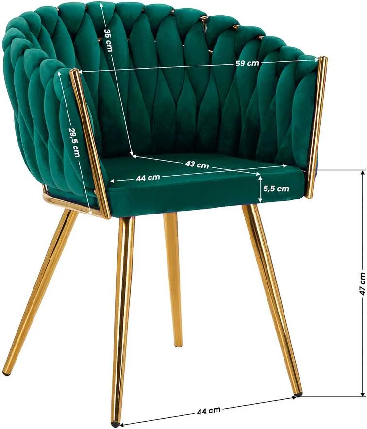 Activeshop Fotelis 4Rico QS-GW06G Velvet Žalias