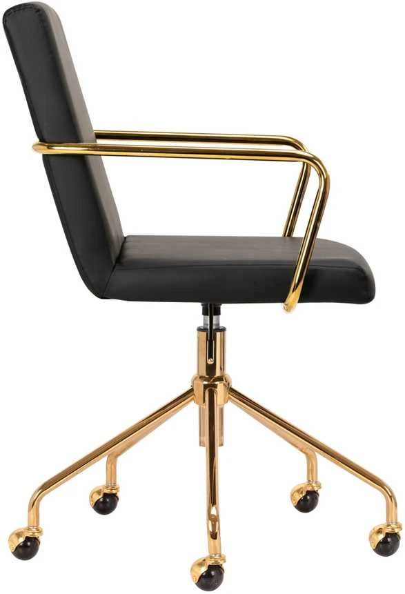 Activeshop Biuro kėdė su ratukais QS-OF211G Gold Juodas