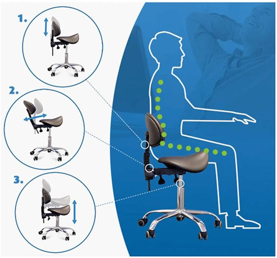 Activeshop Kosmetologinė meistro kėdutė COSMETIC STOOL GIOVANNI Pilkas