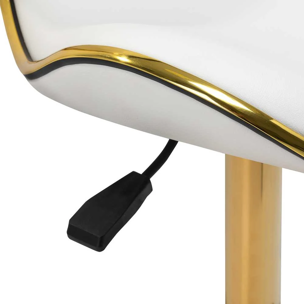 Activeshop Kosmetologinė meistro kėdutė Gabbiano Q-4599G Gold Baltas