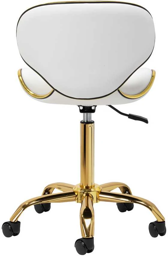Activeshop Kosmetologinė meistro kėdutė Gabbiano Q-4599G Gold Baltas