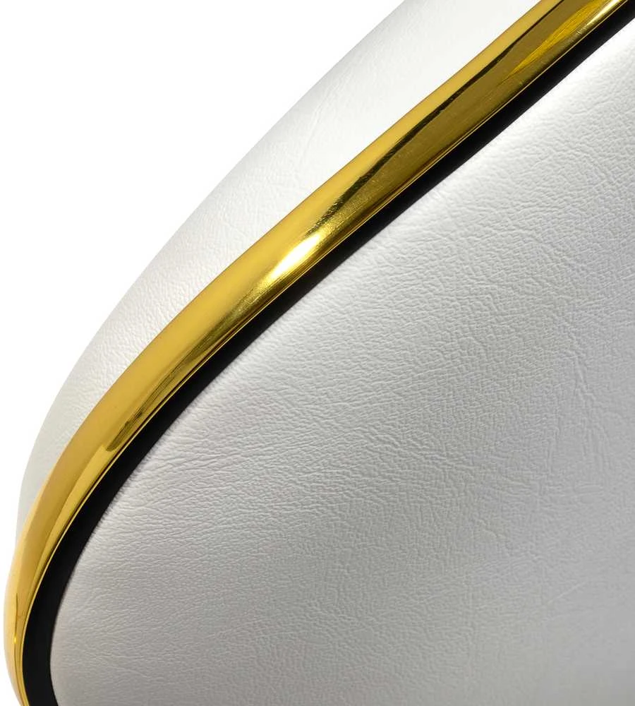 Activeshop Kosmetologinė meistro kėdutė Gabbiano Q-4599G Gold Baltas