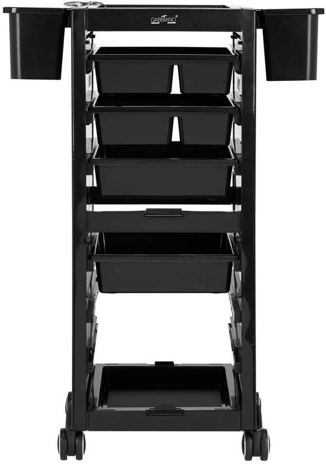 Activeshop Kirpėjo vežimėlis GABBIANO HAIRDRESSER HELPER 68A Juodas