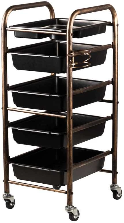 Activeshop Kirpėjo vežimėlis GABBIANO HAIRDRESSER HELPER GOLD