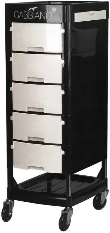 Activeshop Kirpėjo vežimėlis GABBIANO HAIRDRESSER HELPER FT65 Juodas/Baltas