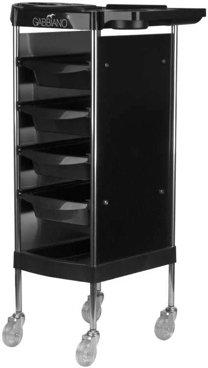 Activeshop Kirpėjo vežimėlis GABBIANO HAIRDRESSER HELPER 2 Juodas