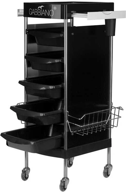 Activeshop Kirpėjo vežimėlis GABBIANO HAIRDRESSER HELPER FX11-E Juodas