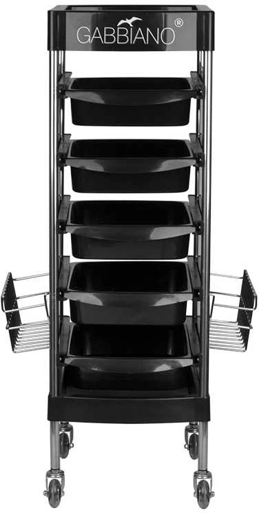 Activeshop Kirpėjo vežimėlis GABBIANO HAIRDRESSER HELPER FX11-E Juodas
