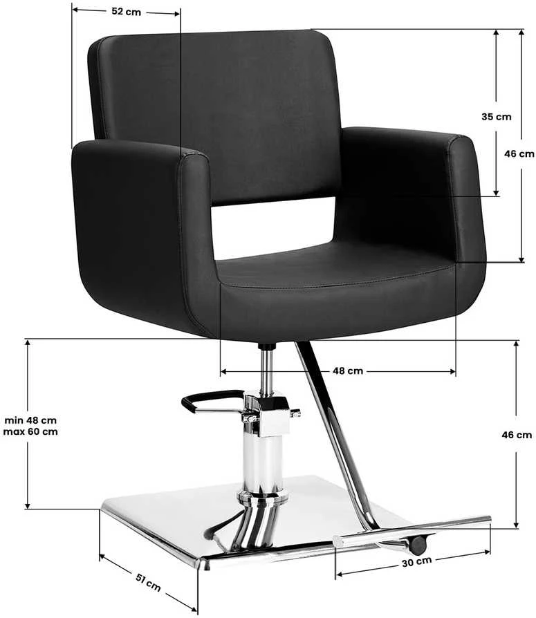 Activeshop Kirpyklos kėdė GABBIANO HAIRDRESSING CHAIR HELSINKI Juodas