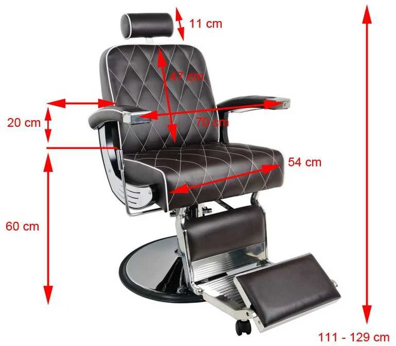 Activeshop Profesionali barberio kėdė Gabbiano Imperial, ruda