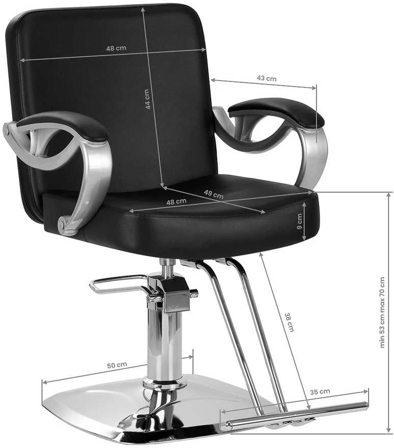 Activeshop Kirpyklos kėdė Hair System ZA31 Juodas