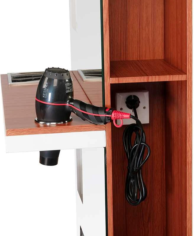 Activeshop Kirpyklos konsolė su veidrodžiu Gabbiano B058 Cherry