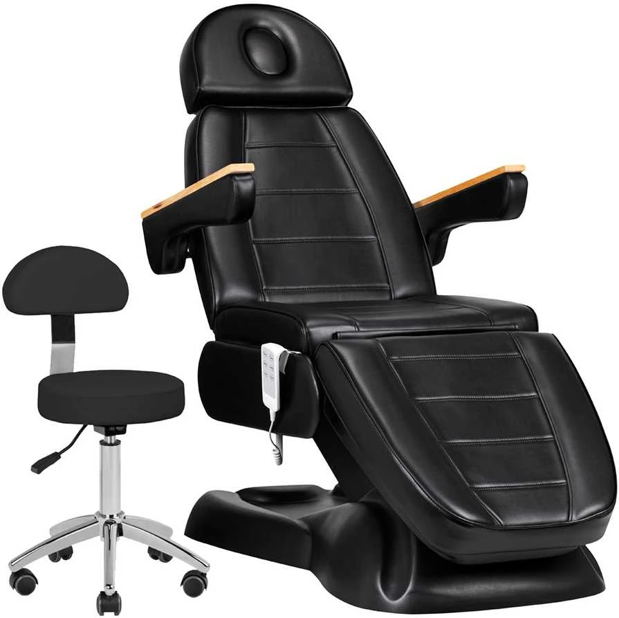 Activeshop Elektrinis kosmetologinis krėslas SILLON Lux 273B + juoda kėdė 304