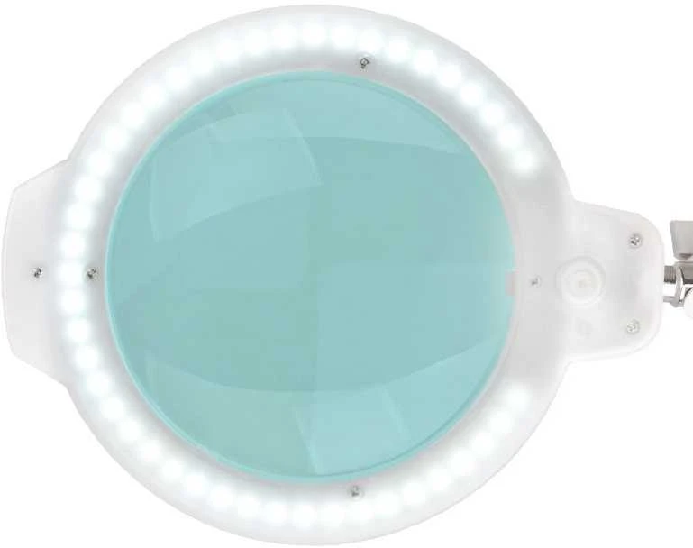 Activeshop Kosmetologinė LED lempa su lupa GLOW 5D 8W Baltas (tvirtinama prie stalo)