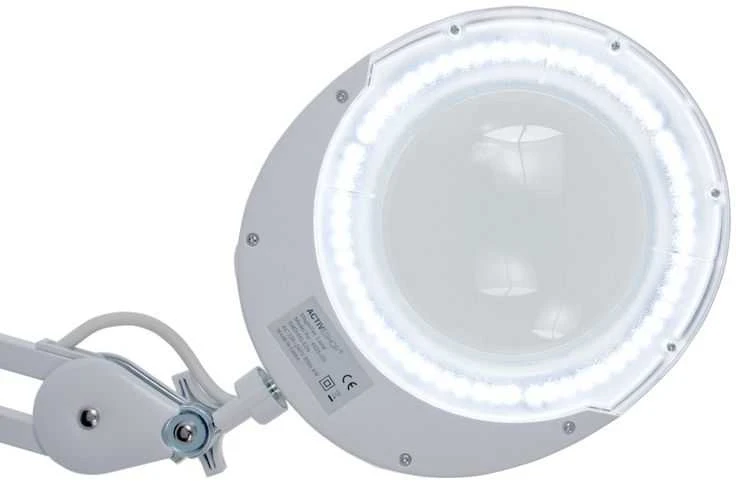 Activeshop Kosmetologinė LED lempa su lupa ELEGANTE 60LED 5D 6W (tvirtinama prie stalo)