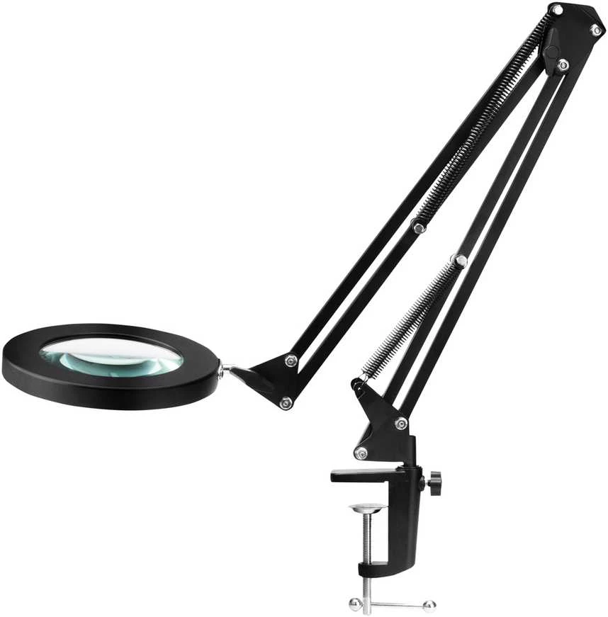 Activeshop LED stalinis šviestuvas su lupa Glow 308 juodas