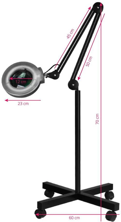 Activeshop Kosmetologinė lempa su lupa ir stovu S4 5D 22W Juodas