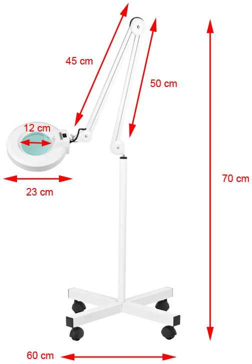 Activeshop Kosmetologinė lempa LED su lupa ir stovu S4 5D 22W ADJUSTABLE Baltas