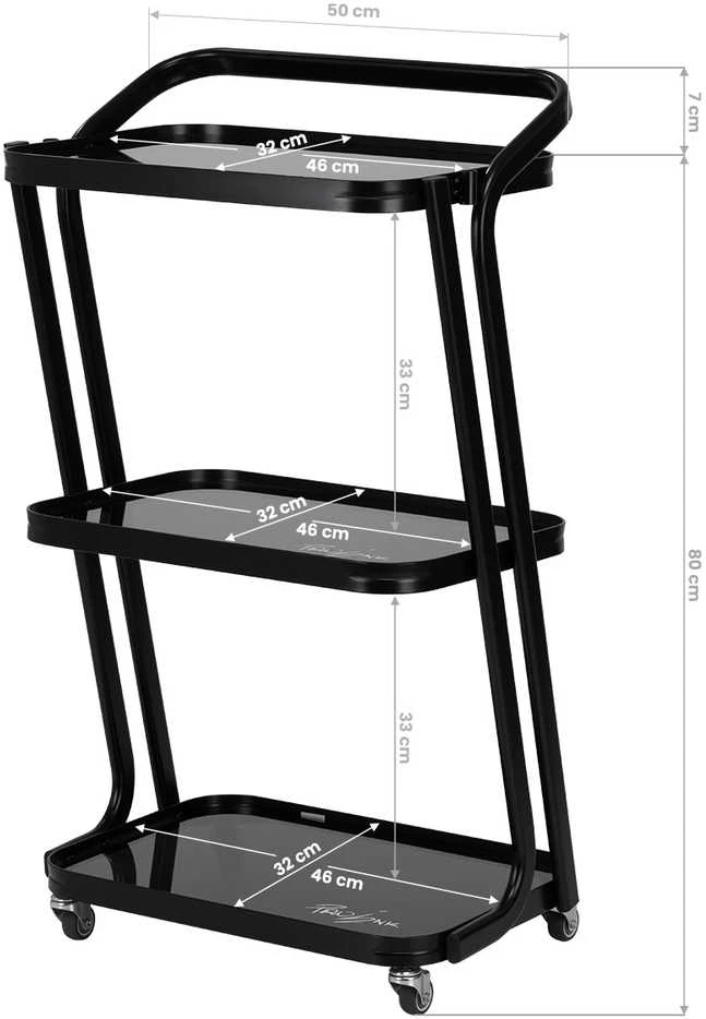 Activeshop Kosmetologinis vežimėlis Tattoo Pro Ink 6701 Juodas
