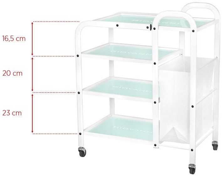 Activeshop Kosmetologinis vežimėlis 1031 GIOVANNI