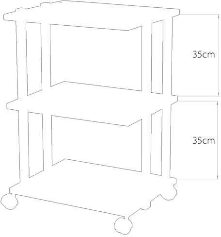 Activeshop Kosmetologinis vežimėlis 1041 GIOVANNI