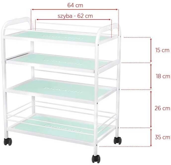 Activeshop Kosmetologinis vežimėlis 1015 GIOVANNI