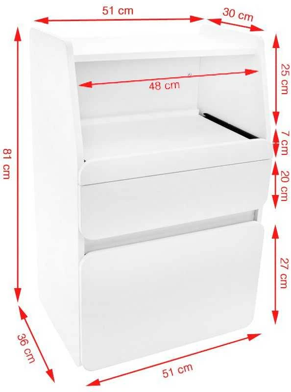 Activeshop Kosmetologinė spintelė AZZURO 970 Baltas