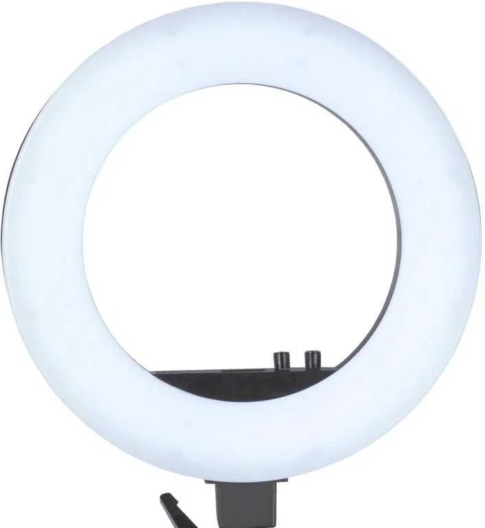 LED lempa makiažui su stovu RING LIGHT 18" 48W Juoda