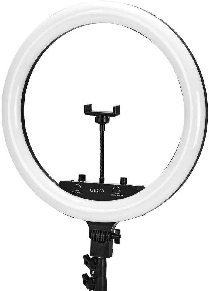 Activeshop Kosmetologinė LED lempa makiažui su stovu GLOW RING LIGHT 18" 45W