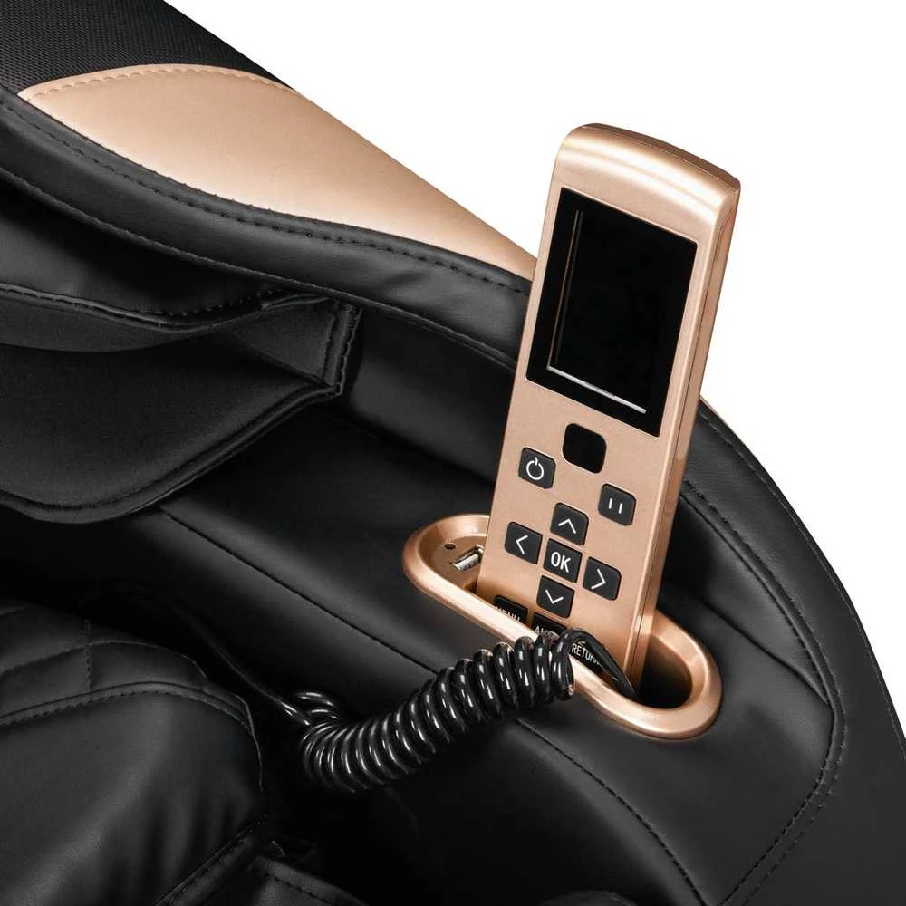 Activeshop Masažinis krėslas Sakura Luxury 808 Juodas and rusvai gelsvas
