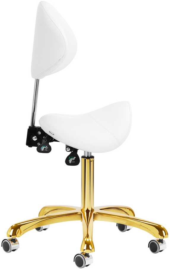 Activeshop Kosmetologinė meistro kėdutė Giovanni 1004 Gold Baltas