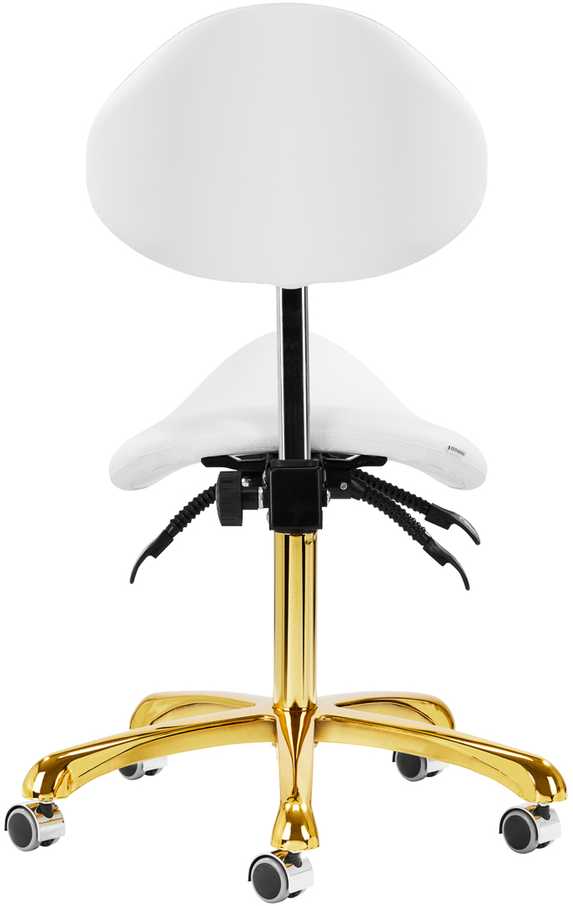 Activeshop Kosmetologinė meistro kėdutė Giovanni 1004 Gold Baltas