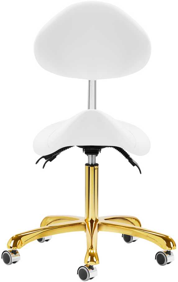 Activeshop Kosmetologinė meistro kėdutė Giovanni 1004 Gold Baltas