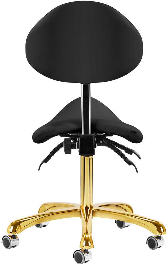 Activeshop Kosmetologinė meistro kėdutė Giovanni 1004 Gold Juodas