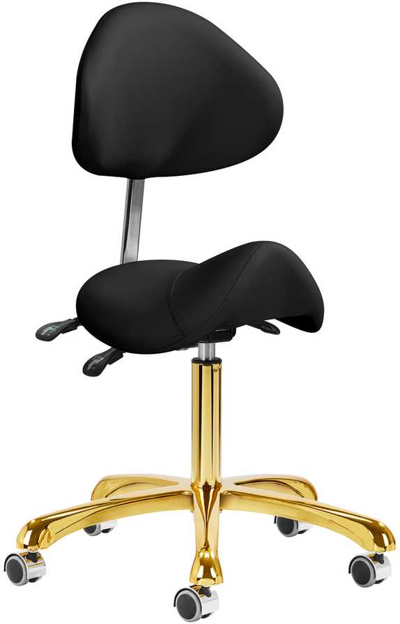 Activeshop Kosmetologinė meistro kėdutė Giovanni 1004 Gold Juodas