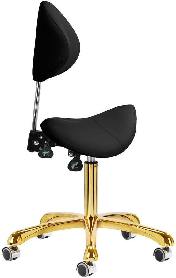 Activeshop Kosmetologinė meistro kėdutė Giovanni 1004 Gold Juodas